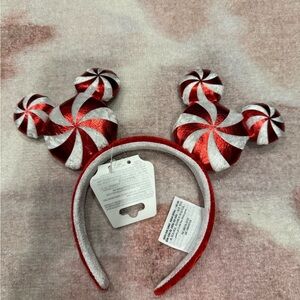 Disney Red and White Swirl Ears Headband